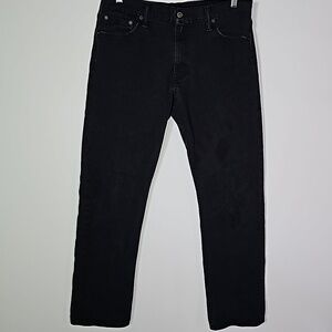 Levi's 504 black 33x33 straight leg jeans